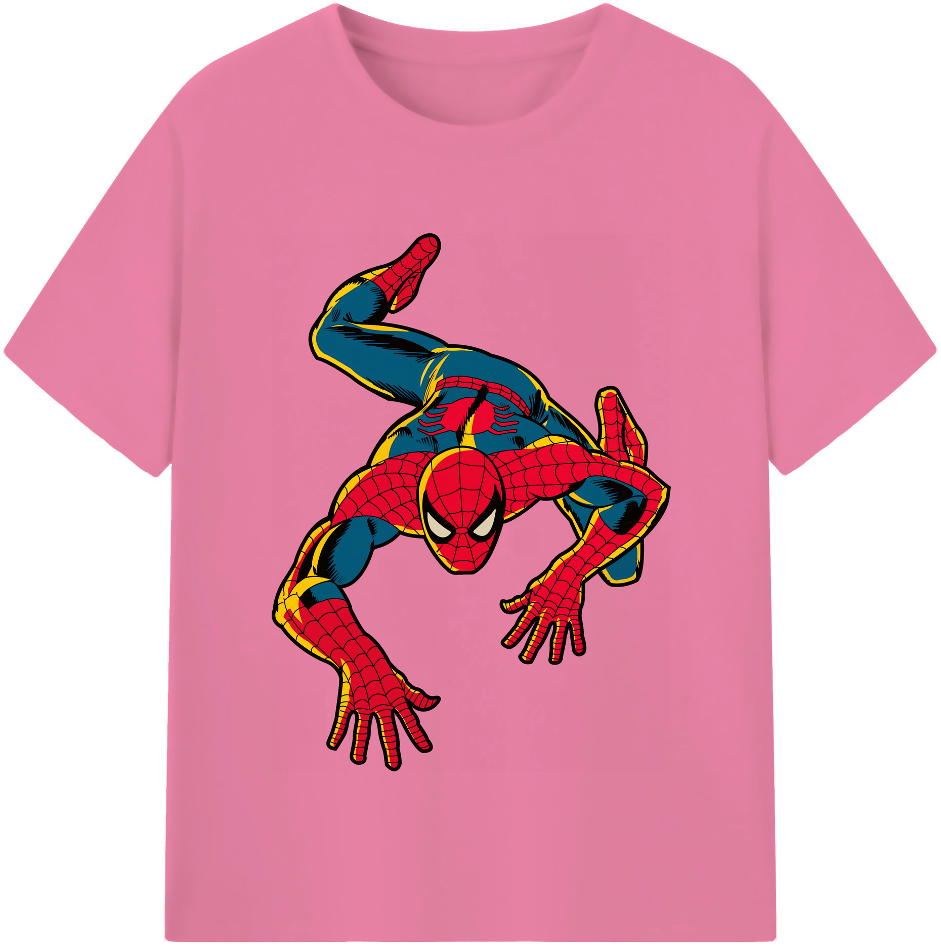 （画像用） Spider Man スパイダーマン 綿100％半袖Tシャツ（フロントプリント）